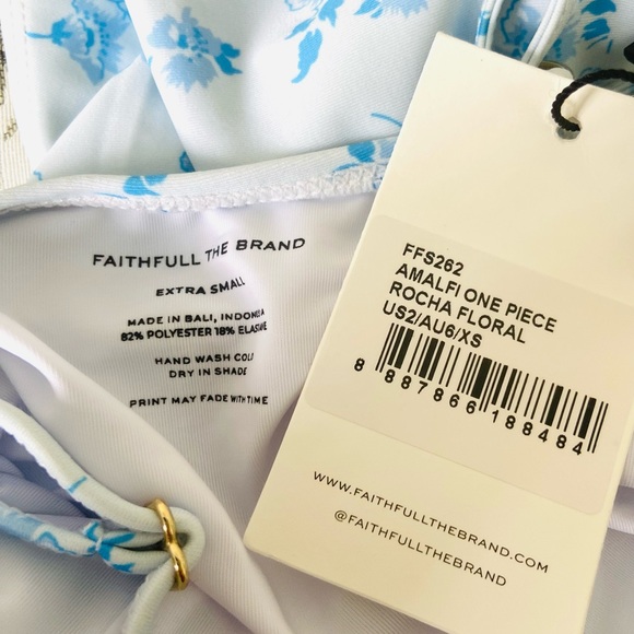 Faithfull The Brand Size XS / 6 Amalfi One Piece Rocha Floral BNWT RRP $189 - Picture 5 of 9